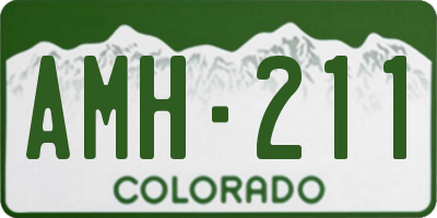 CO license plate AMH211