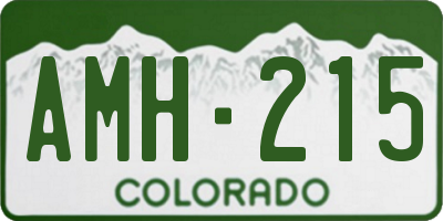 CO license plate AMH215