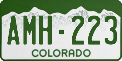 CO license plate AMH223