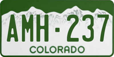 CO license plate AMH237
