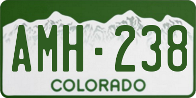 CO license plate AMH238