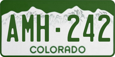 CO license plate AMH242