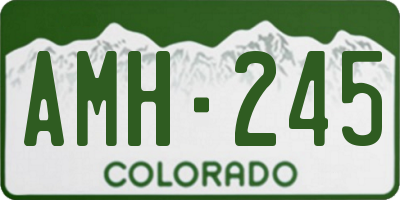 CO license plate AMH245