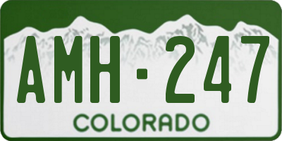 CO license plate AMH247