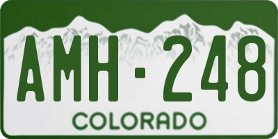 CO license plate AMH248