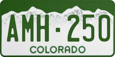 CO license plate AMH250