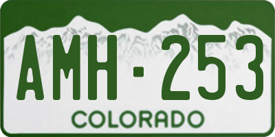 CO license plate AMH253
