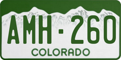CO license plate AMH260