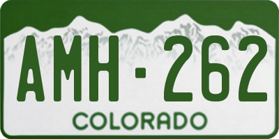 CO license plate AMH262