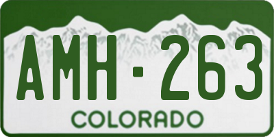 CO license plate AMH263