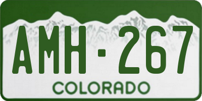 CO license plate AMH267