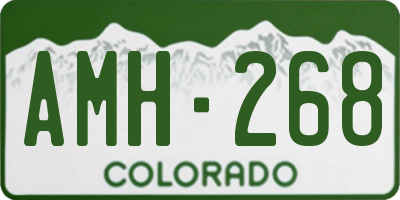 CO license plate AMH268
