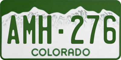 CO license plate AMH276