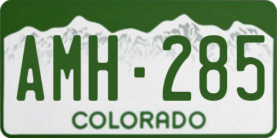 CO license plate AMH285