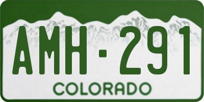 CO license plate AMH291