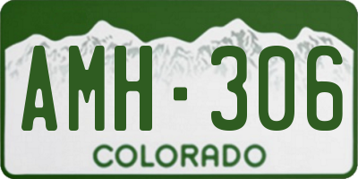 CO license plate AMH306