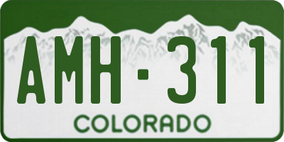 CO license plate AMH311