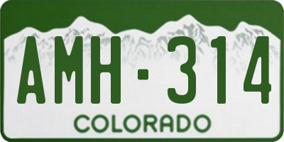 CO license plate AMH314