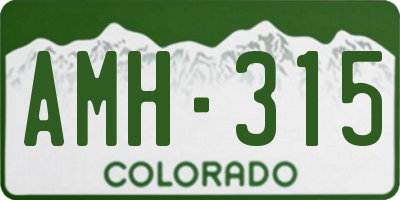 CO license plate AMH315