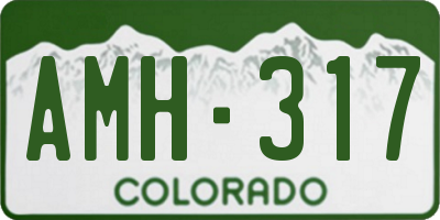 CO license plate AMH317