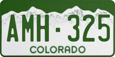 CO license plate AMH325