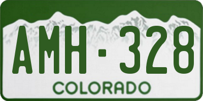 CO license plate AMH328