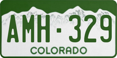 CO license plate AMH329