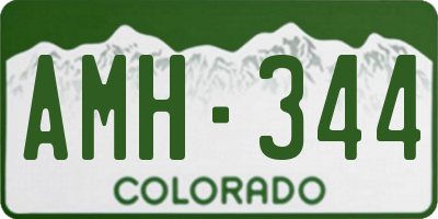 CO license plate AMH344