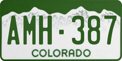 CO license plate AMH387