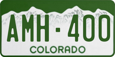 CO license plate AMH400