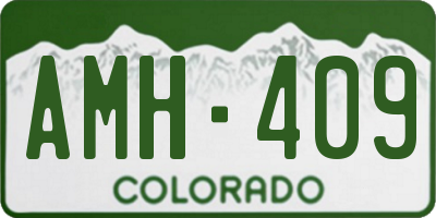 CO license plate AMH409