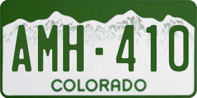CO license plate AMH410