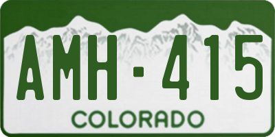 CO license plate AMH415