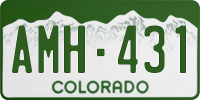 CO license plate AMH431