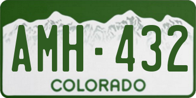 CO license plate AMH432