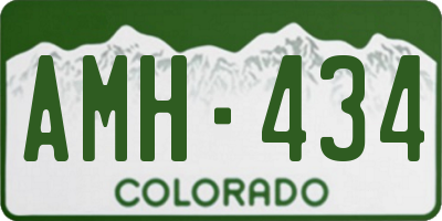 CO license plate AMH434