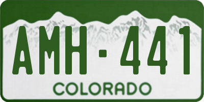 CO license plate AMH441