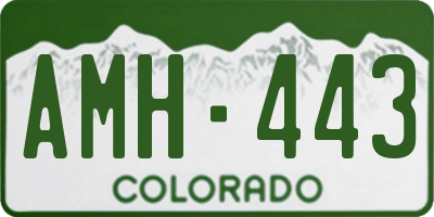 CO license plate AMH443