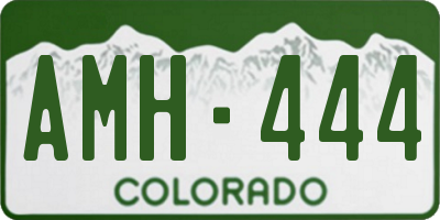 CO license plate AMH444