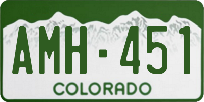 CO license plate AMH451