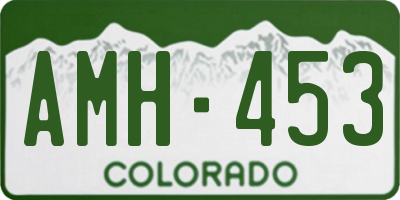 CO license plate AMH453