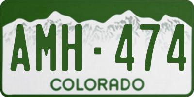 CO license plate AMH474