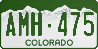 CO license plate AMH475