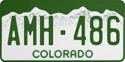 CO license plate AMH486