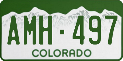 CO license plate AMH497