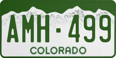CO license plate AMH499