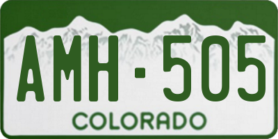 CO license plate AMH505