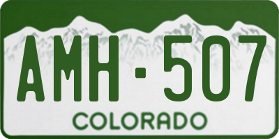 CO license plate AMH507