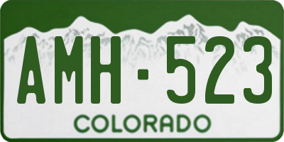 CO license plate AMH523