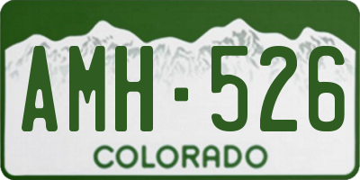 CO license plate AMH526